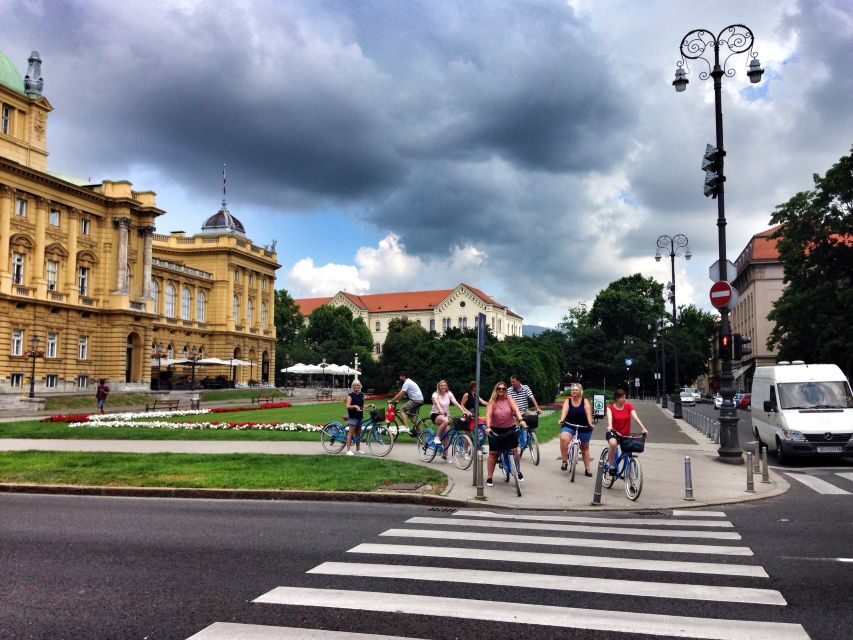 Best of Zagreb: 4-Hour Cycling Tour - Upper Town for about 45 minutes: National Theatre to the hill-set icons