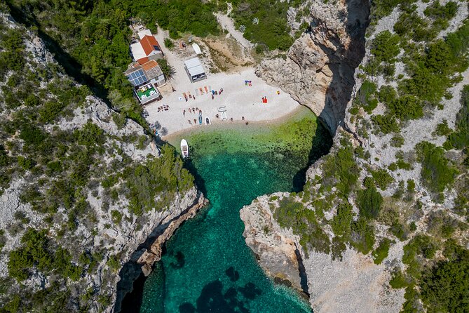 Blue Cave and Hvar 5 Islands speedboat tour | from Split&Trogir - Stiniva Cove: A Short Swim Window With a Big Payoff