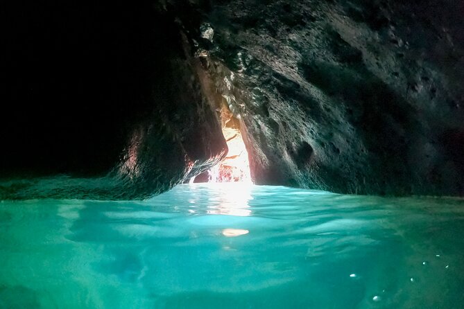 Blue Cave, Green Cave & Lopud Beach small group Speed boat Tour - The Green Caves Cluster (30 Minutes): Emerald Light Plus Tight Passages