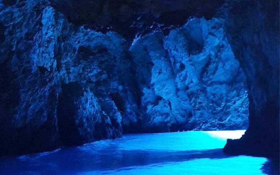Blue Cave speedboat trip from Trogir - Biševo’s Blue Cave: the 1.5-meter entrance and the light effect