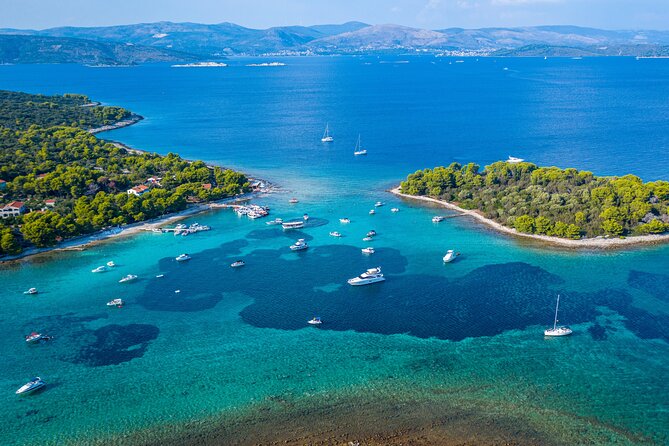Blue Lagoon 3 Islands Tour with Lunch and Drinks Included - Čiovo and Branac Bay: Lunch by the sea, then swim and snorkel time