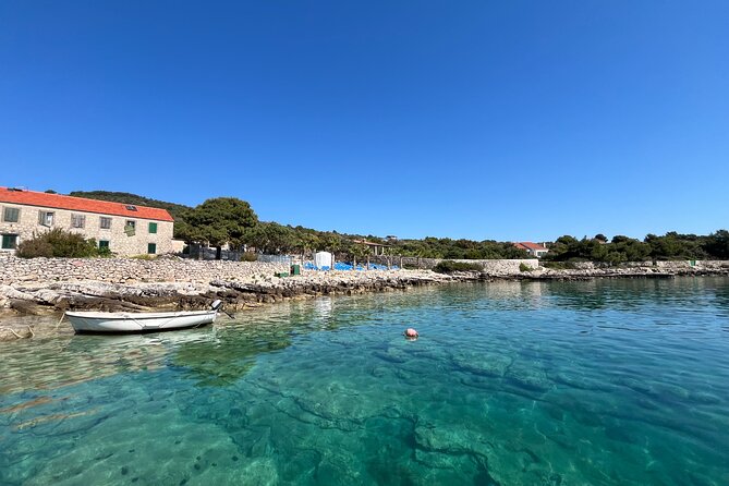 Blue Lagoon and 3 Islands Speedboat Tour from Trogir - Stop 3: Čiovo Island at Duga Cove for shade, warm-water swims, and pebble beaches