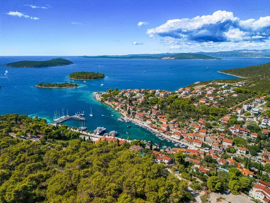 Blue Lagoon & Šolta Small-Group Boat Tour from Split - Branac Bay on Čiovo: calm final swim and clear-water snorkeling