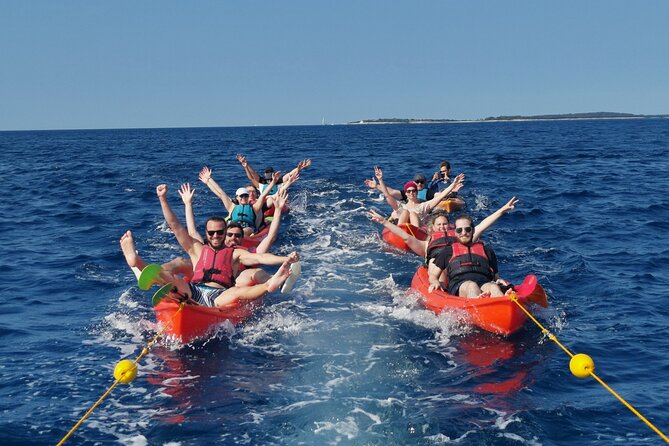 BOAT & KAYAK! Sea Adventure - Snorkeling & Cliff Jumps - Kayaking Pula’s bays beats staring from shore