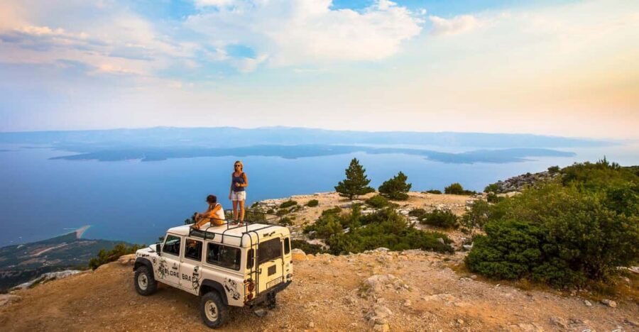 Brač: Island Exploration Tour by Four-Wheel Drive Jeep - Golden Horn (Zlatni Rat): the swim stop that makes the whole day worth it