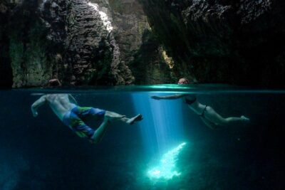 Cave exploring by kayak - Kamenjak National Park: rugged coastline with real sea access