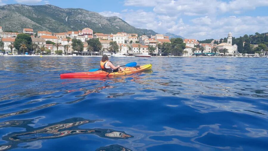 Cavtat: 'Pomalo' Sunset Guided Sea Kayaking Tour - The Sunset Moment by Beach Bar Little Star