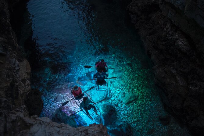 Clear Kayak Glow Night Tour - Paddling toward Fratarski: the guided route in calm bay conditions