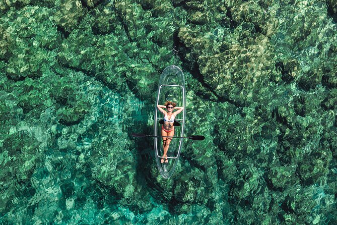 Clear Kayak Tour to Canyon, Island Cliffs & small Cave - The guide makes the difference (and photos are a real perk)