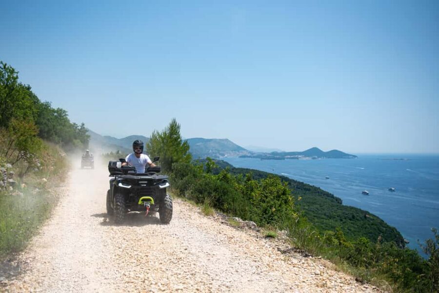 Dubrovnik: 2 Hour Countryside ATV/Quad Safari with pickup - The quad setup and how the guide keeps you comfortable