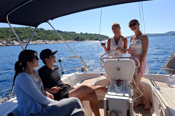 Dubrovnik: Full Day Private Sail Boat tour to Elaphiti&Blue Cave - Stop 4: Šipan time for town walks, clear water, and cold drinks