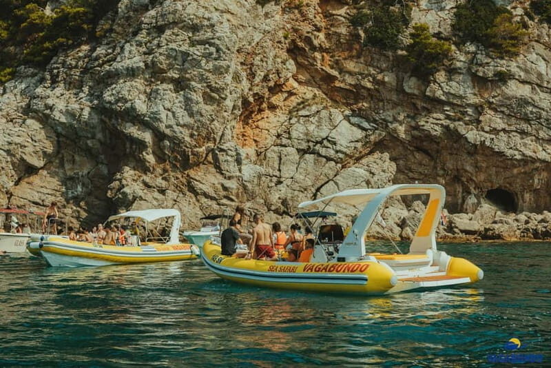 Dubrovnik: Morning Blue Cave speedboat tour with drinks - Green Caves: Three Small Spots, One Fun Snorkeling Hour