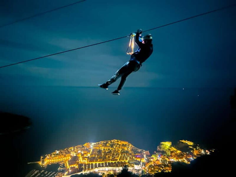 Dubrovnik Night Zipline Experience - Your two night zipline rides over Old Town and the Adriatic