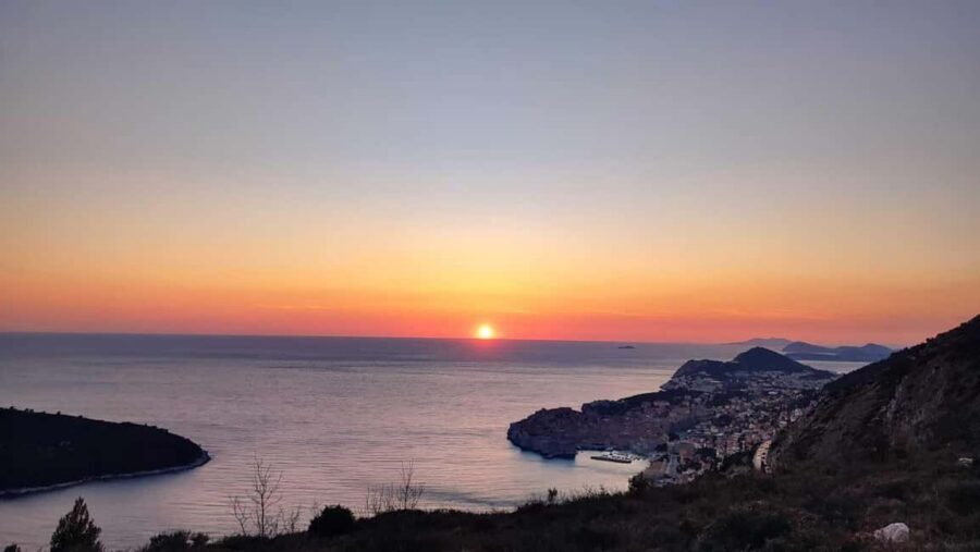 Dubrovnik Panoramic Sunset Hike - The Walk Up Srđ: 15 Minutes Through Forest, Then the Cross Path