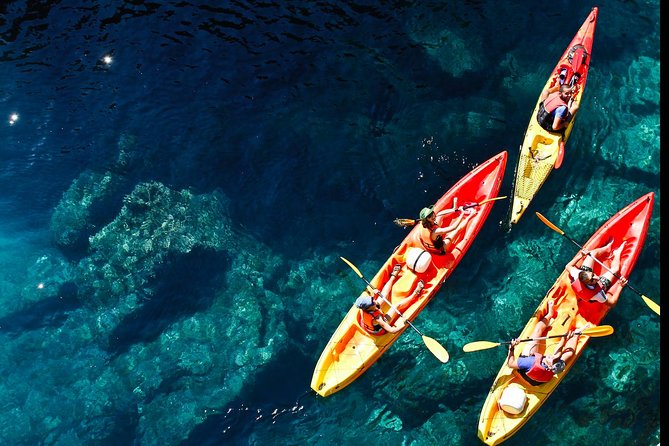 Dubrovnik: Sunset Kayaking & Snorkeling with water &wine - Meeting at Brsalje 8: Orange Umbrella, No Rush, But Be Ready
