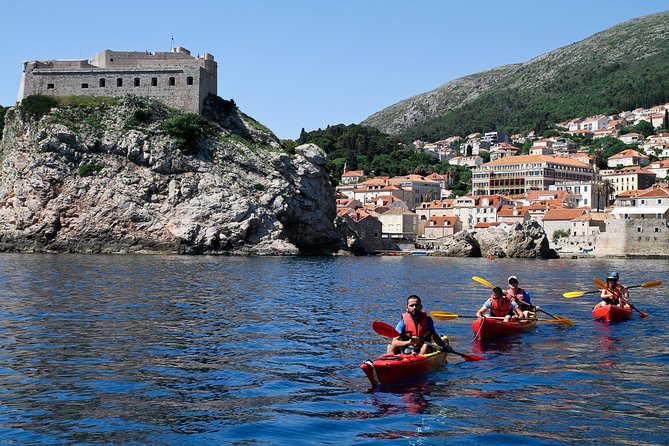 Dubrovnik: Sunset Kayaking & Snorkeling with water &wine - The Betina Cave Snorkeling Break: Masks Included, Go With Caution