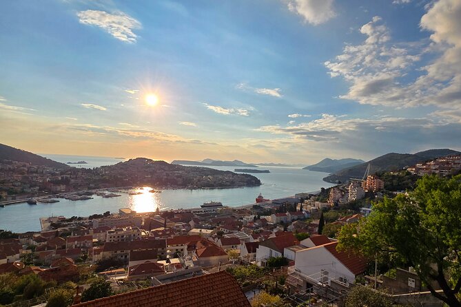 Dubrovnik Sunset Tour with Scenic Views and Local Wine - Bosanka viewpoint: Old Town and Lokrum from a northeastern angle