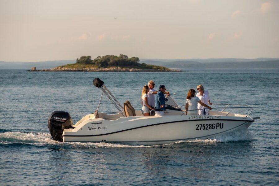 From Fažana: Private boat tour of Brijuni Islands - Onboard comfort: drinks, masks, and a guide you can actually talk to