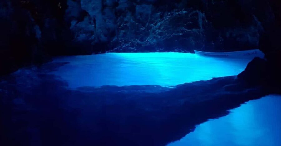 From Hvar: Blue cave group speedboat tour full day - Getting started at Trg Sv. Stjepana 38 and the Budikovac Blue Lagoon swim