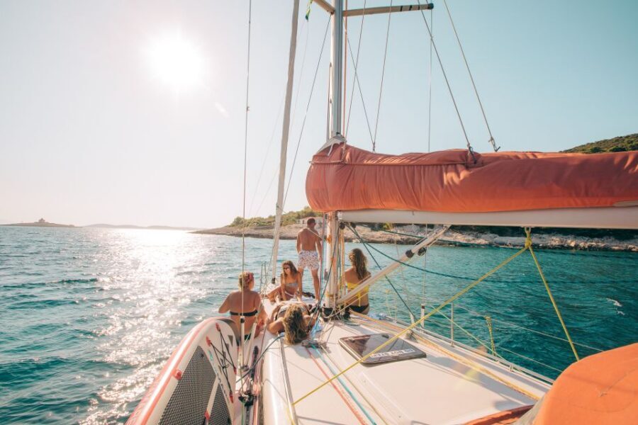 From Hvar: Pakleni Islands & Red Rocks Comfort Sailboat Tour - Steering the boat vs. taking the scenic route