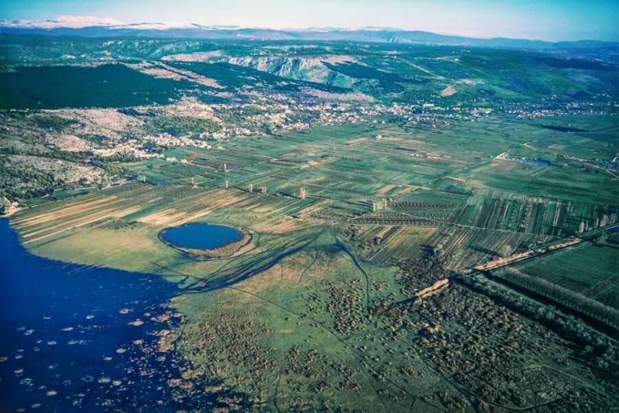 From Sinj: Flight Over Imotski, Trilj, Omiš, and Split - Omiš From the Air: Watching the Cetina Gorge Meet the Sea