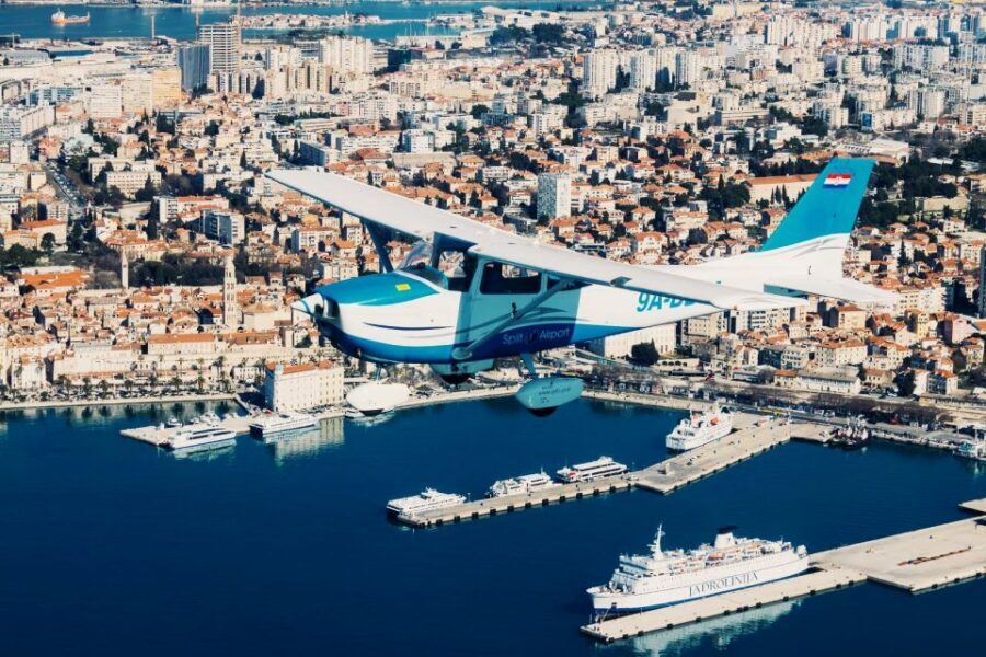 From Sinj: Panoramic Flight over Split - Private group up to 3: why it feels calmer than bigger tours