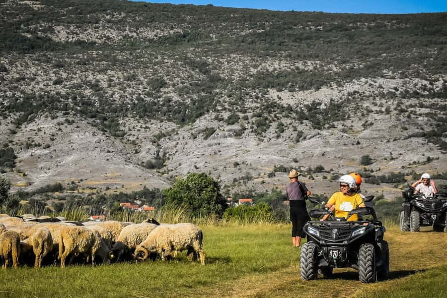 From Split: ATV Dinara Mountain Tour with Picnic - Cetina swimming and the final ride back toward Rumin