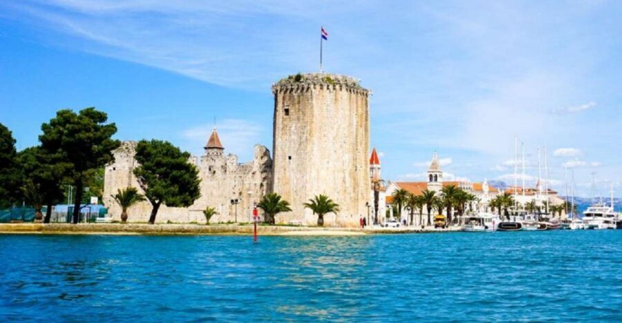 From Split: Blue Lagoon, Šolta, and Trogir Speedboat Tour - Trogir UNESCO in one hour: Romanesque-Gothic streets plus Venetian forts