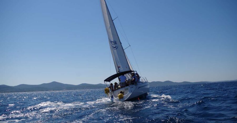 From Zadar: Private Half-Day Sailing Trip - Sailing toward Ugljan: scenic views with a relaxed pace