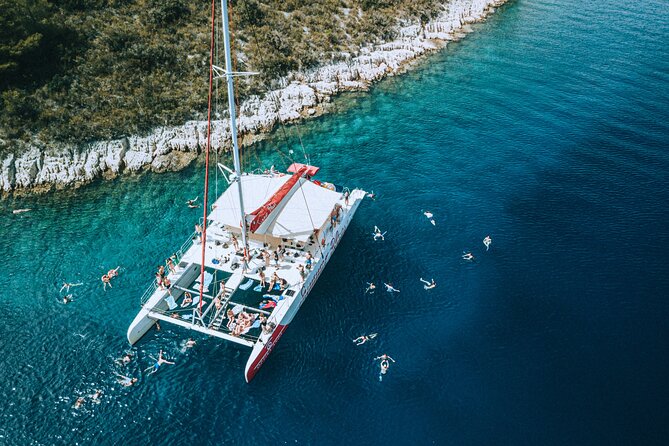 Full-Day Catamaran Cruise to Hvar & Pakleni Islands with Food and free Drinks - Šolta on the way back: sweets, fruit, and one last swim