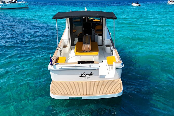 Half Day Speedboat Tour to Three Islands from Trogir - Stop 1: Blue Lagoon / Krknjasi Bay for swimming with snorkeling gear