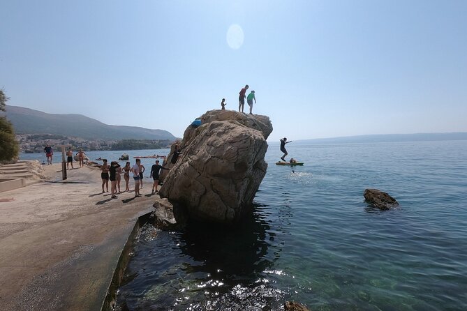 Kayak Adventure in Split - The shift back to the Adriatic: Stobreč cliffs and that swim stop