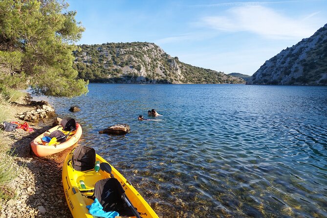 Kayaking and mussels tasting at Krka River estuary-private tours - Entering the water: kayaking through the St. Joseph channel