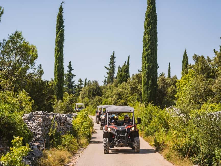 Korcula Buggy Safari With Wine Tasting - Second Beach Pause at La’Banya: Quick Views, Optional Time