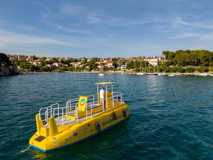 Krk: Yellow Semi-Submarine Tour - Night tour with LED lights: the Adriatic turns into a different show