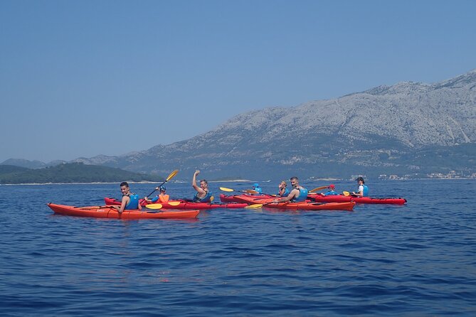 Lumbarda-Sunset Kayaking Experience with picnic: Wine and Sweets - Island stop #1: Vrnik and the quarrying story behind the coast