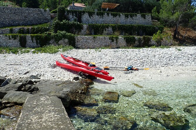 Lumbarda-Sunset Kayaking Experience with picnic: Wine and Sweets - Price and value: $78.44 for islands, gear, and a real food finish