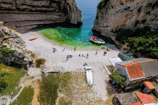 Luxury Blue Cave, Hvar and Vis Boat Tour from Split and Brac - Luxury boat comfort: shade, bathroom, and Wi‑Fi that actually helps