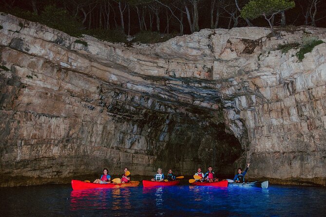 Night Glow Kayaking in Pula - The Coastal Way Back: Sandy-Bottom Beach and Optional Swim
