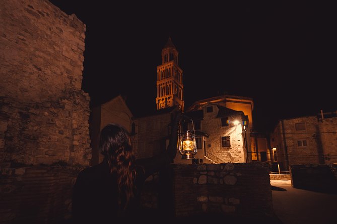 Nocturnal Tours Trogir & Split - Soul of the Old Split Tour - Riva Harbor Promenade: Humor, Stage Lights, and Love Tragedy