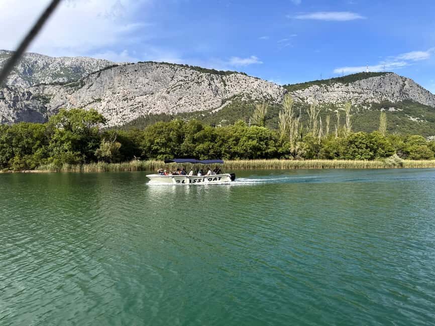 Omiš: Cetina River Canyon Glass Boat Tour to Radman Mills - Omiš start and the ride into the canyon country