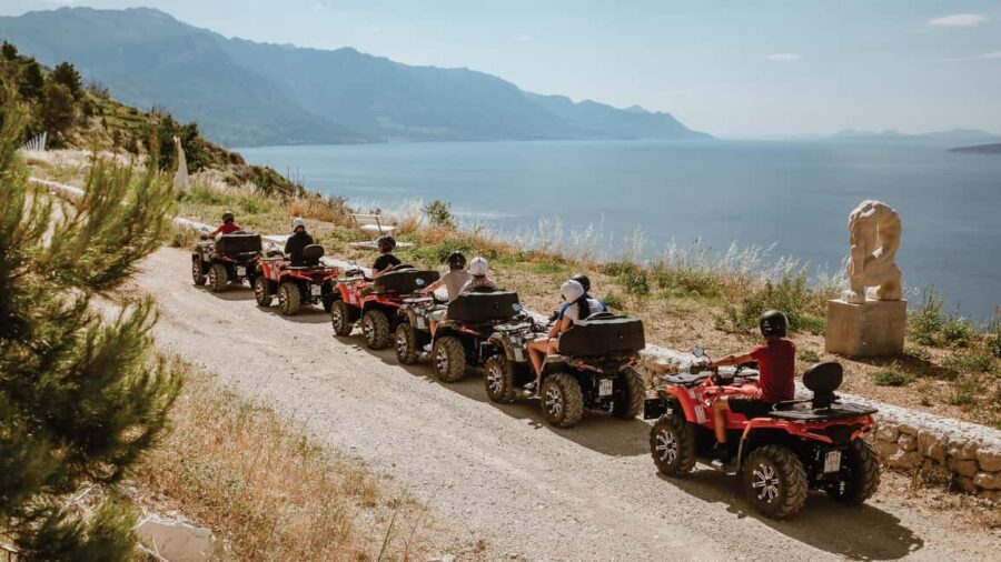 Omiš/Split Expedition: 65 km Quad Tour to Hidden Waterfalls - CF Moto 450L quads, helmets, and how “safe and fun” really plays out