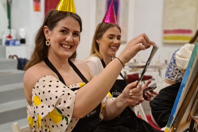 Painting party at Art Bottega - Paint & Wine Studio in Zagreb - The Wine Part: Included, Social, and Best Handled Smartly