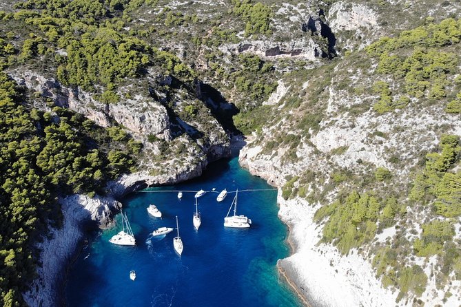 Private Blue cave, Mamma Mia and Hvar, 5 islands tour from Split - Passing Srebrena: Mamma Mia Beach Photos from the Boat