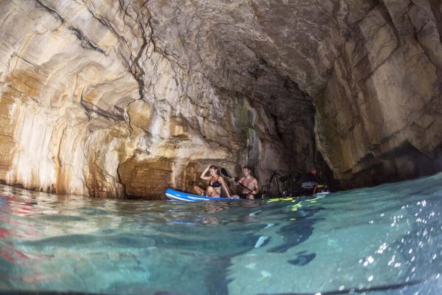 Private Boat swimming & snorkeling at Blue Cave - Seagull’s Rocks Beach: your snorkel-and-splash break