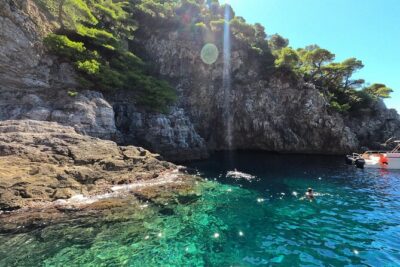 Private Boat Tour Dubrovnik and Elaphiti Islands - Šunj Beach on Lopud: soft sand, shallow water, and a car-free pace
