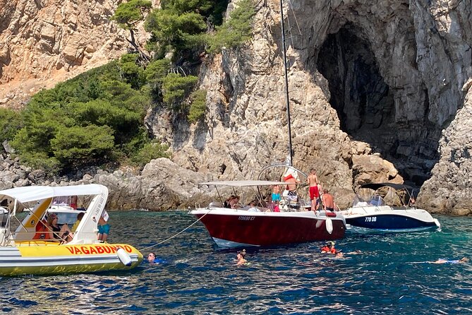 Private Boat Tour Dubrovnik and Elaphiti Islands - Blue Cave on Koločep: the blue-light effect plus real swimming