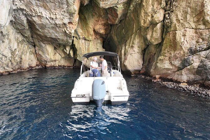 Private Boat Tour Dubrovnik and Elaphiti Islands - Three Green Caves: swim-only entrances and the glow you can feel