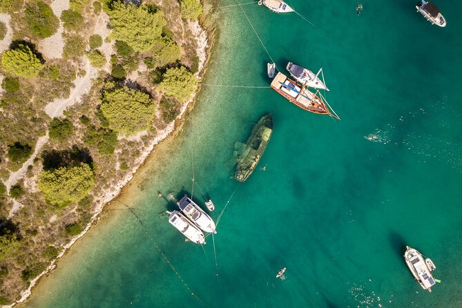 Private Boat tour to the Blue Lagoon & Solta - Swim, Snorkel, Tan and Relax! - Stop 1: Blue Lagoon / Krknjasi Bay for Clear-Water Swim and Snorkeling