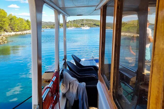 Private Full Day Tour | Food & Drinks | Kornati or Vrgada - Stop 1: Žut Cove for swimming, sun time, and a proper breakfast